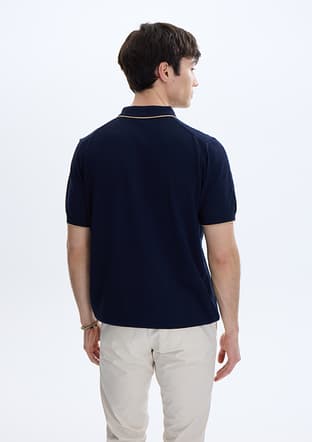 BTR4008300000 Erkek Lacivert Triko T-Shirt - 3