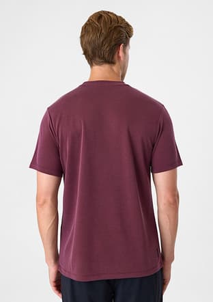 B35S10029 Erkek Bordo Bisiklet Yaka T-Shirt - 6