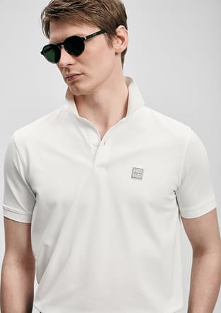 Carter - 111040233 Erkek Kırık Beyaz Polo Yaka T-Shirt - 3
