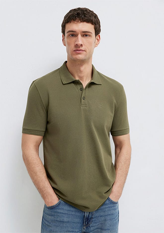 M064946-71543 Erkek Yeşil Polo Yaka T-shirt