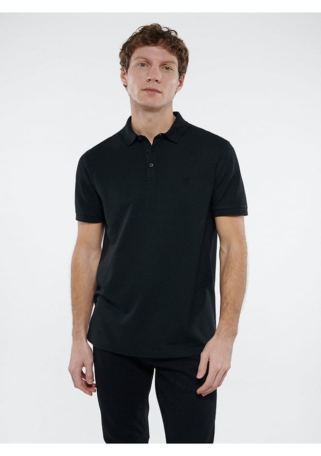 M066157-900 Erkek Siyah Polo Yaka T-shirt