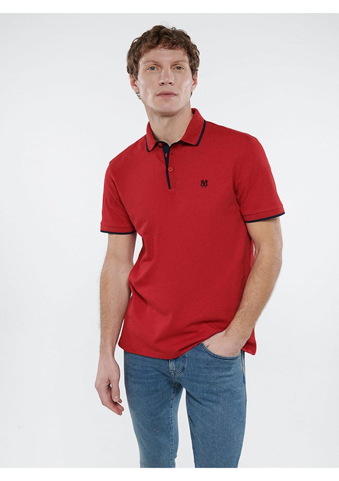 M062373-28441 Erkek Kırmızı Polo Yaka T-shirt