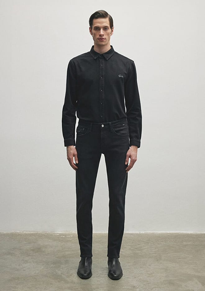 M0042286544 Erkek Siyah Jean Pantolon