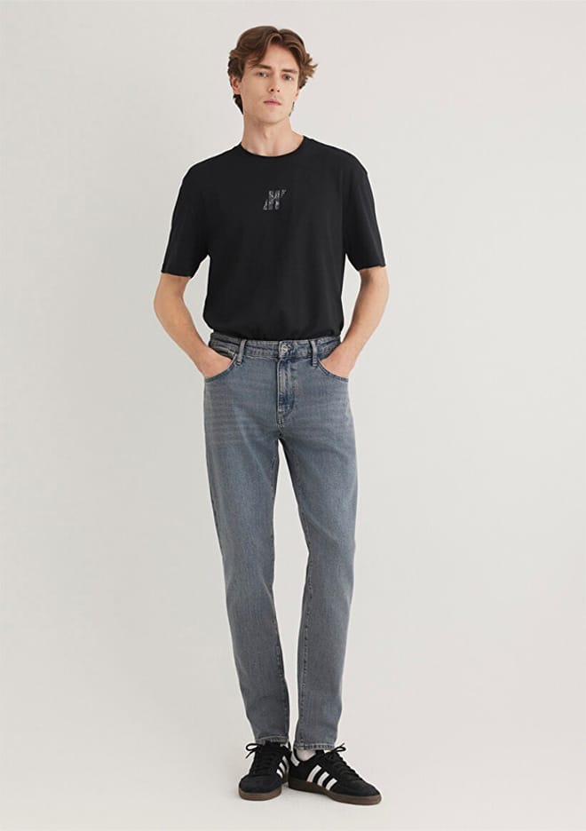 M0081089341 Erkek Mavi Jean Pantolon