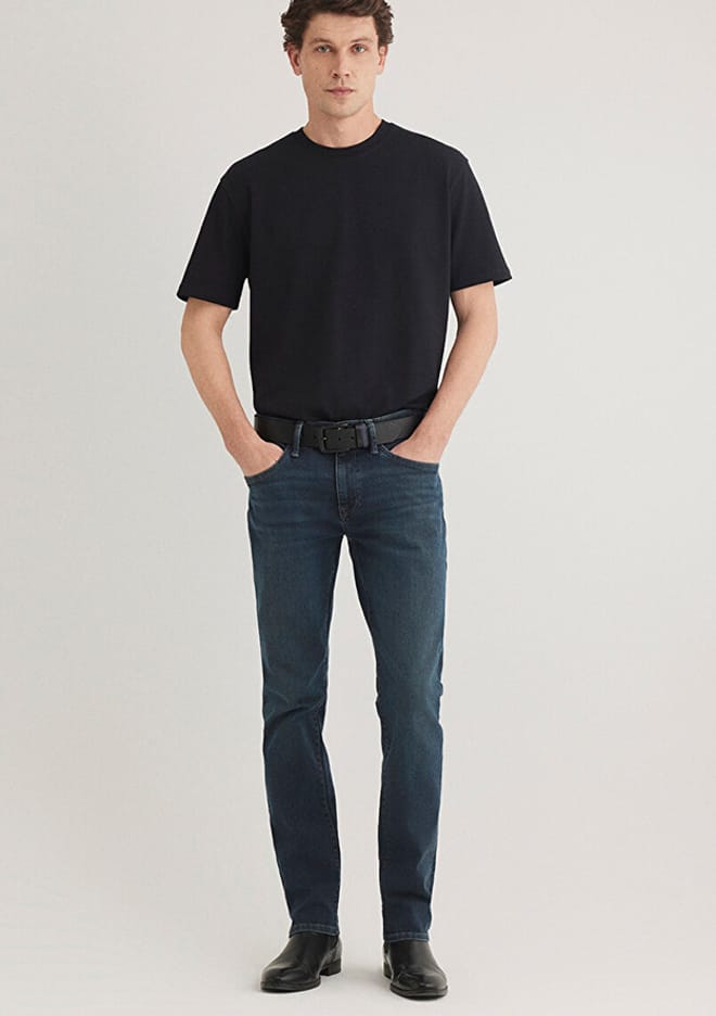 M0035189351 Erkek Mavi Jean Pantolon