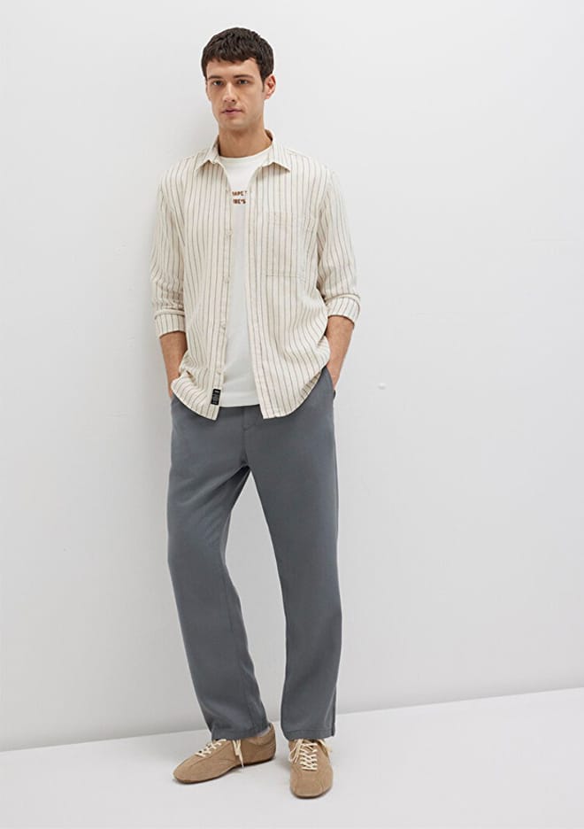 M0010193-80889 Erkek Gri Pantolon