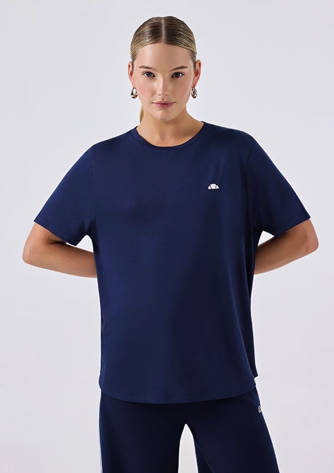 6Sf5037 Kadın Çok Renkli Bisiklet Yaka T-shirt