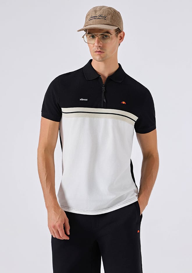 6Sm5015 Erkek Beyaz Polo Yaka T-shirt