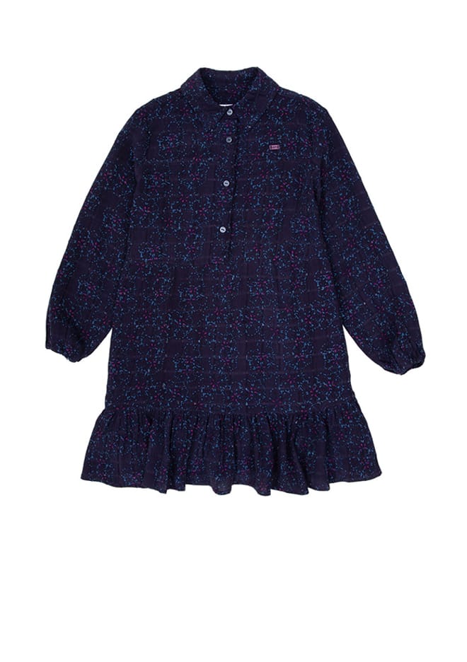 T117133336.Pu-8185 Kız Çocuk Lacivert Elbise