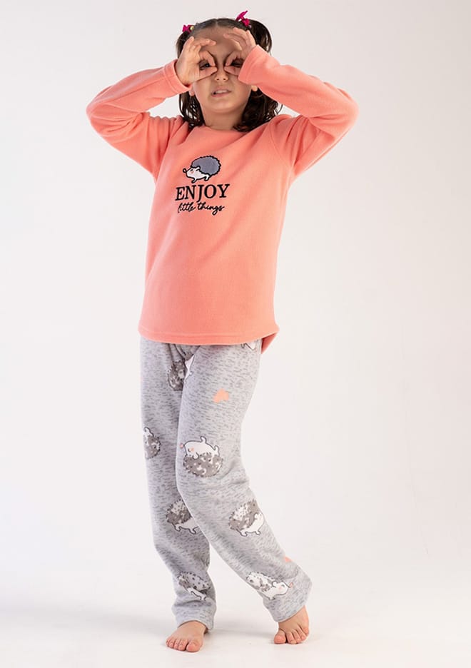 3030420275 Kız Çocuk Turuncu Pijama