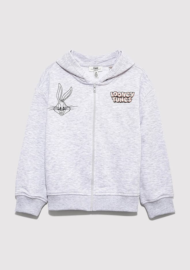 M7S10134-88467 Kız Çocuk Gri Sweatshirt