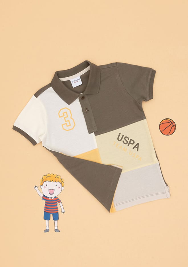 T117044336.2106521 Erkek Çocuk Bej Regular T-shirt