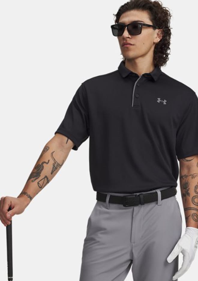 1290140-001 Erkek Siyah Polo Yaka T-shirt