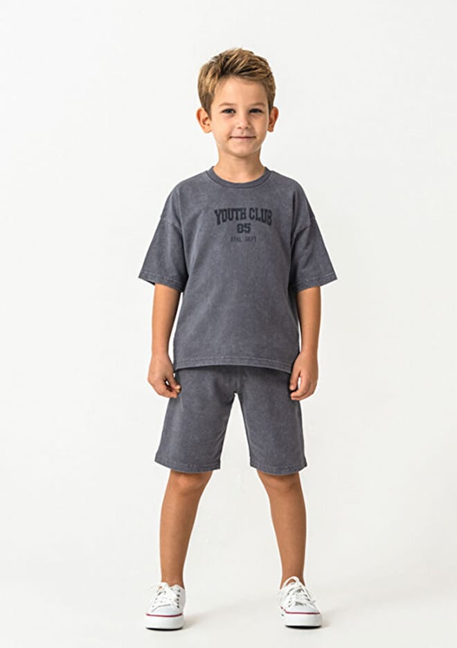 Rp3728-G Erkek Çocuk Füme Pijama