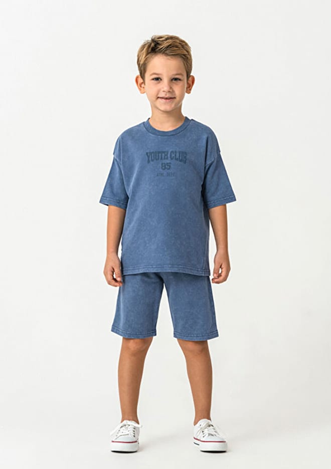Rp3728-G Erkek Çocuk Mavi Pijama