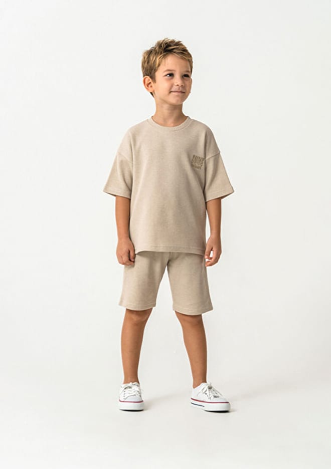 Rp3725-G Erkek Çocuk Bej Pijama