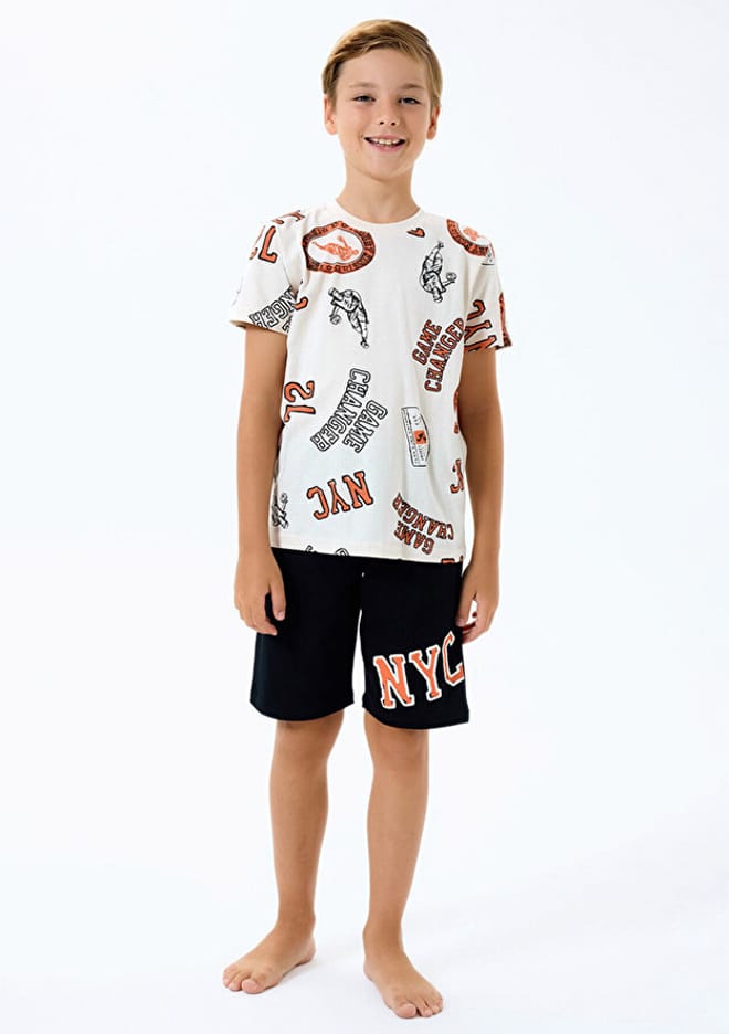 Rp3731-G Erkek Çocuk Bej Pijama