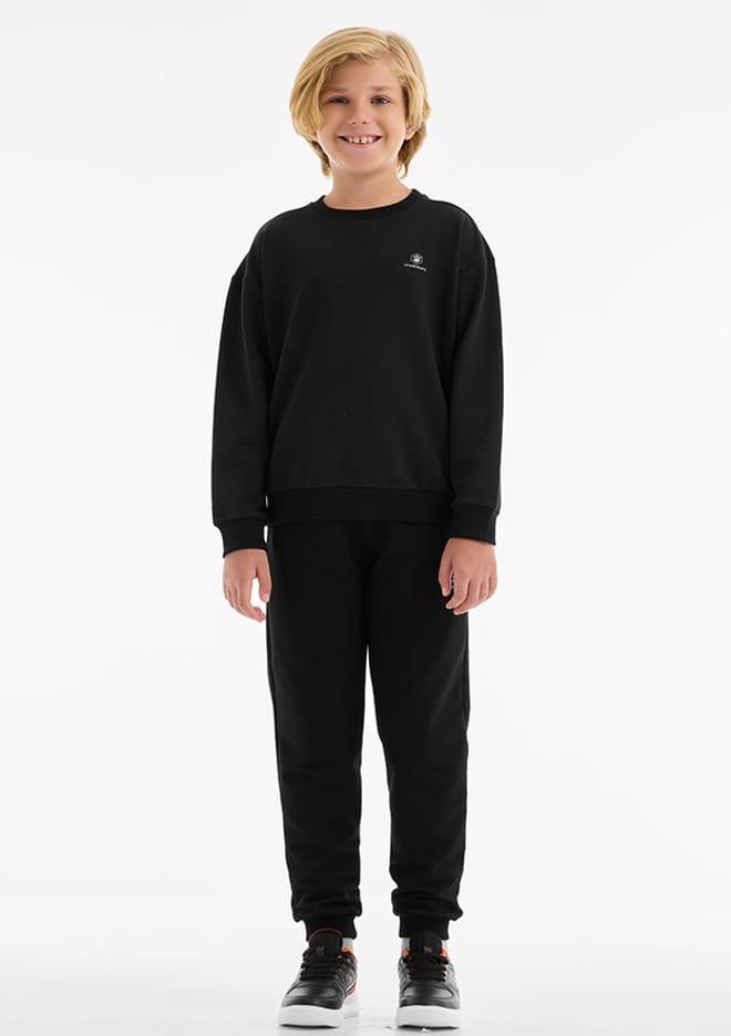 A10205522110010 Erkek Çocuk Siyah Sweatshirt
