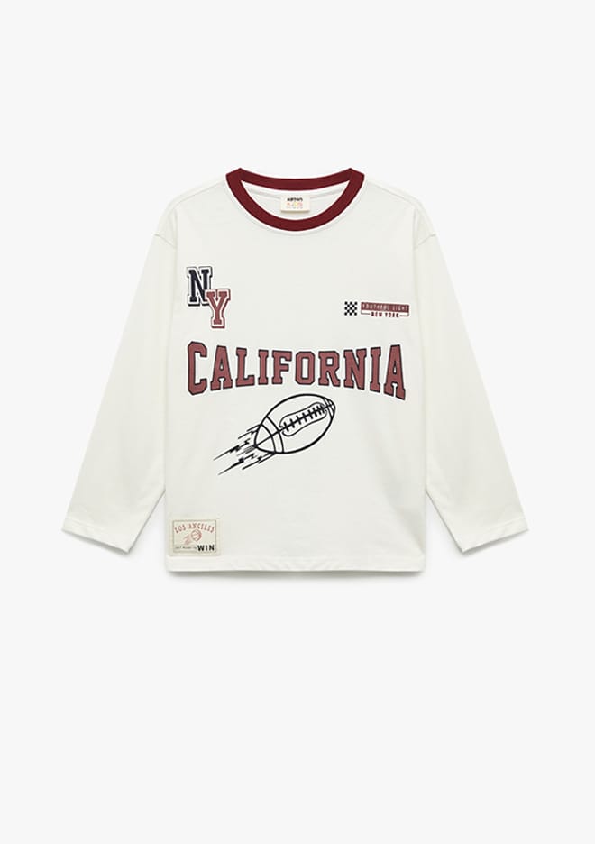 6Wkb10165Tk Erkek Çocuk Beyaz Uzun Kol T-shirt