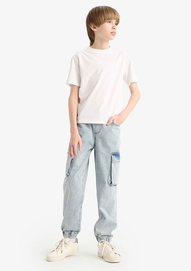 K1687A6Ydvh4 Erkek Çocuk Beyaz Kısa Kol T-shirt