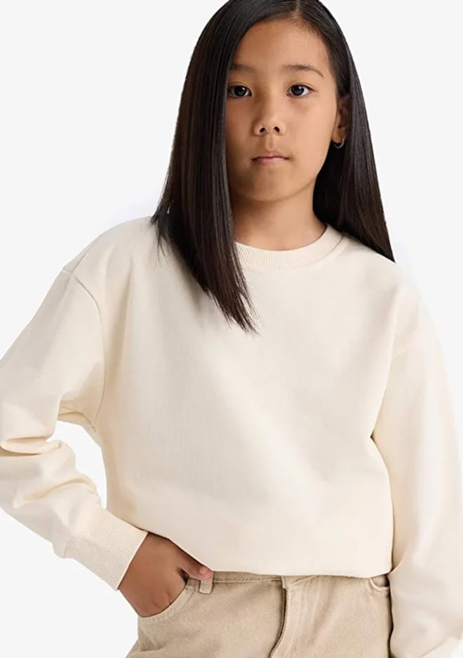A2797A8Xb1 Kız Çocuk Beyaz Sweatshirt