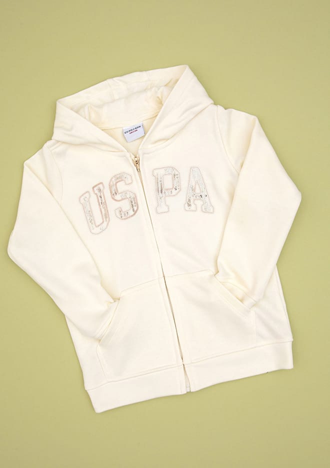 T117107493.Pu-7880 Kız Çocuk Beyaz Sweatshirt