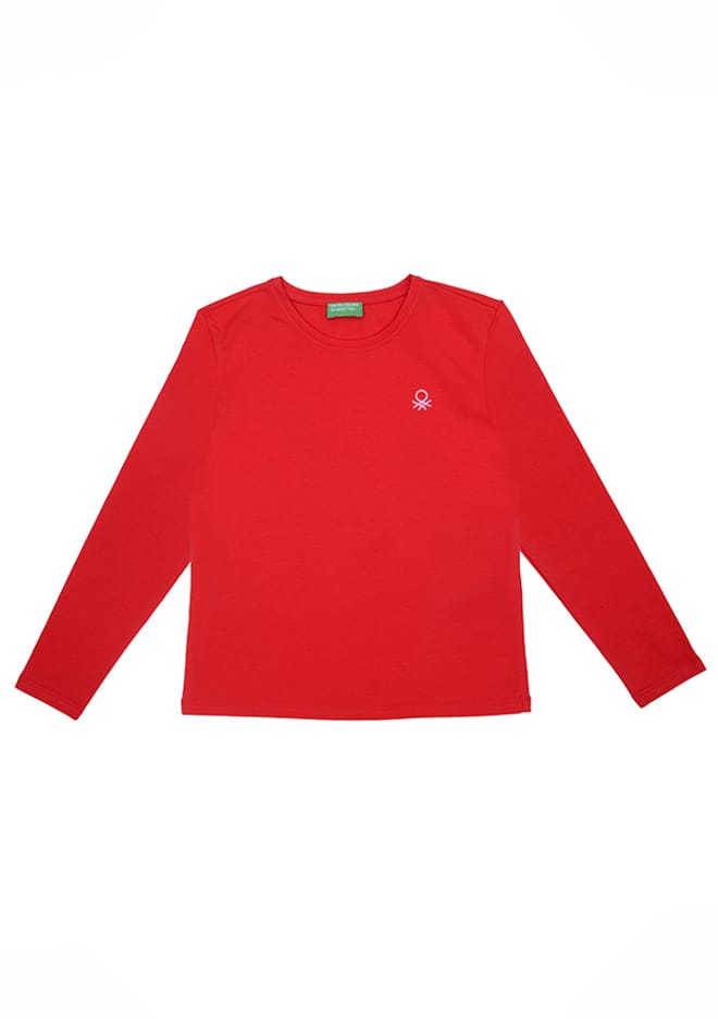 72824 Kız Çocuk Kırmızı Basic T-shirt