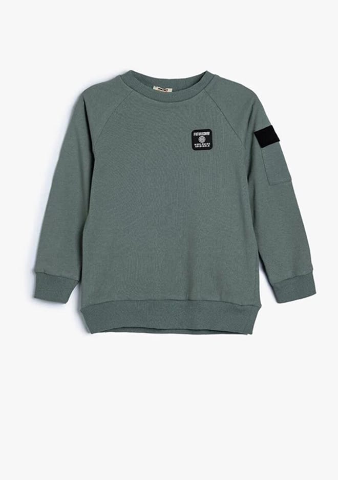 5Wkb10093Tk Erkek Bebek Yeşil Sweatshirt