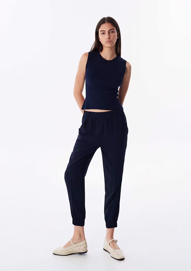 Tw6240003145 Kadın Lacivert Pantolon