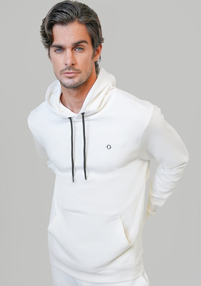 B33S12002 Erkek Beyaz Sweatshirt