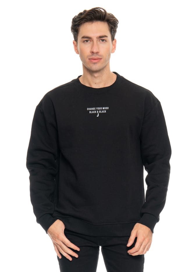 23Kjeeo05107 Erkek Siyah Sweatshirt
