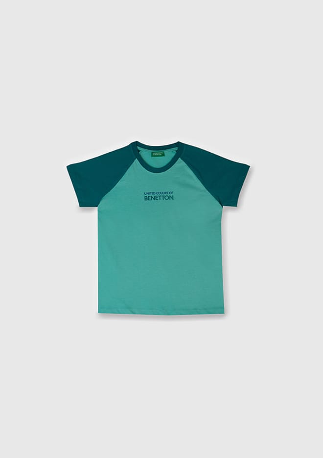 17032 Erkek Çocuk Yeşil Kısa Kol T-shirt