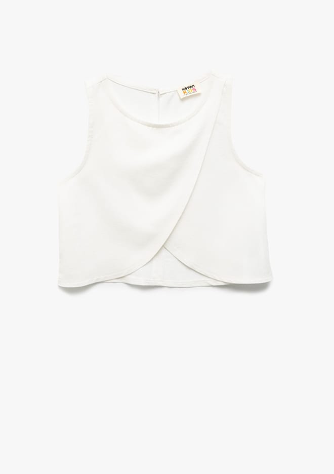 5Skg60014Aw Kız Çocuk Beyaz Bluz