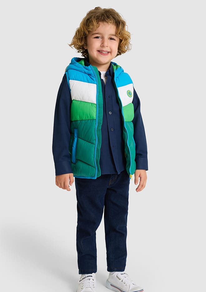 T117169086.Pu-9520 Erkek Çocuk Yeşil Yelek