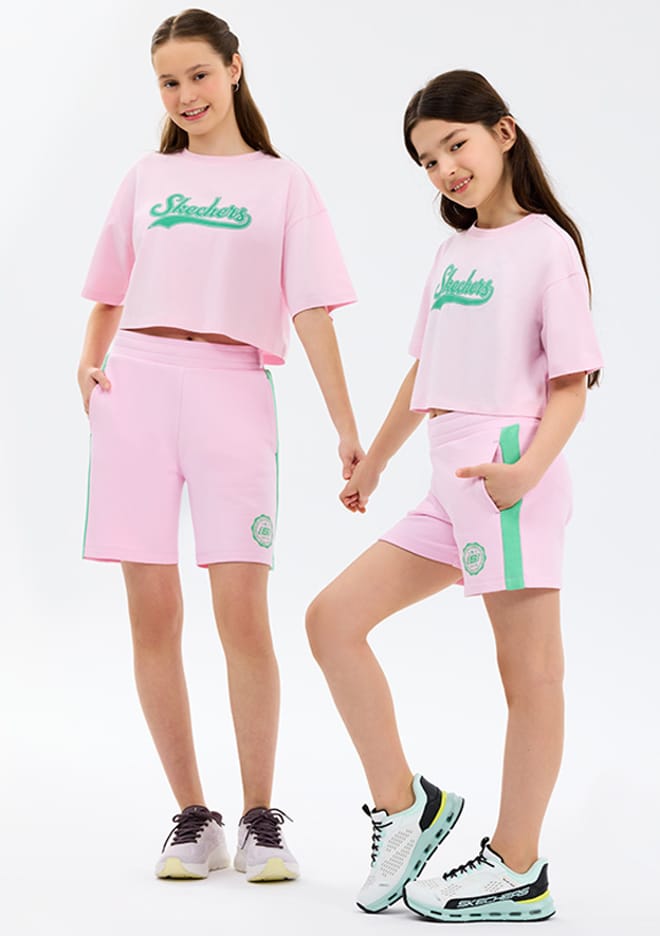 Sk2610032-0098 Kız Çocuk Pembe Şort