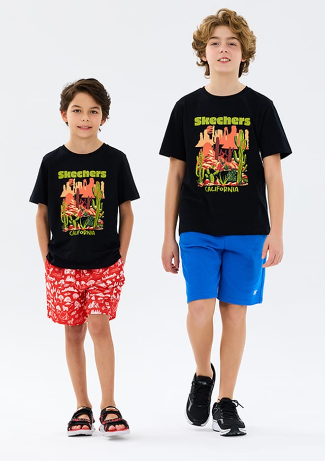 Sk2610011-3817 Erkek Çocuk Siyah Regular T-shirt