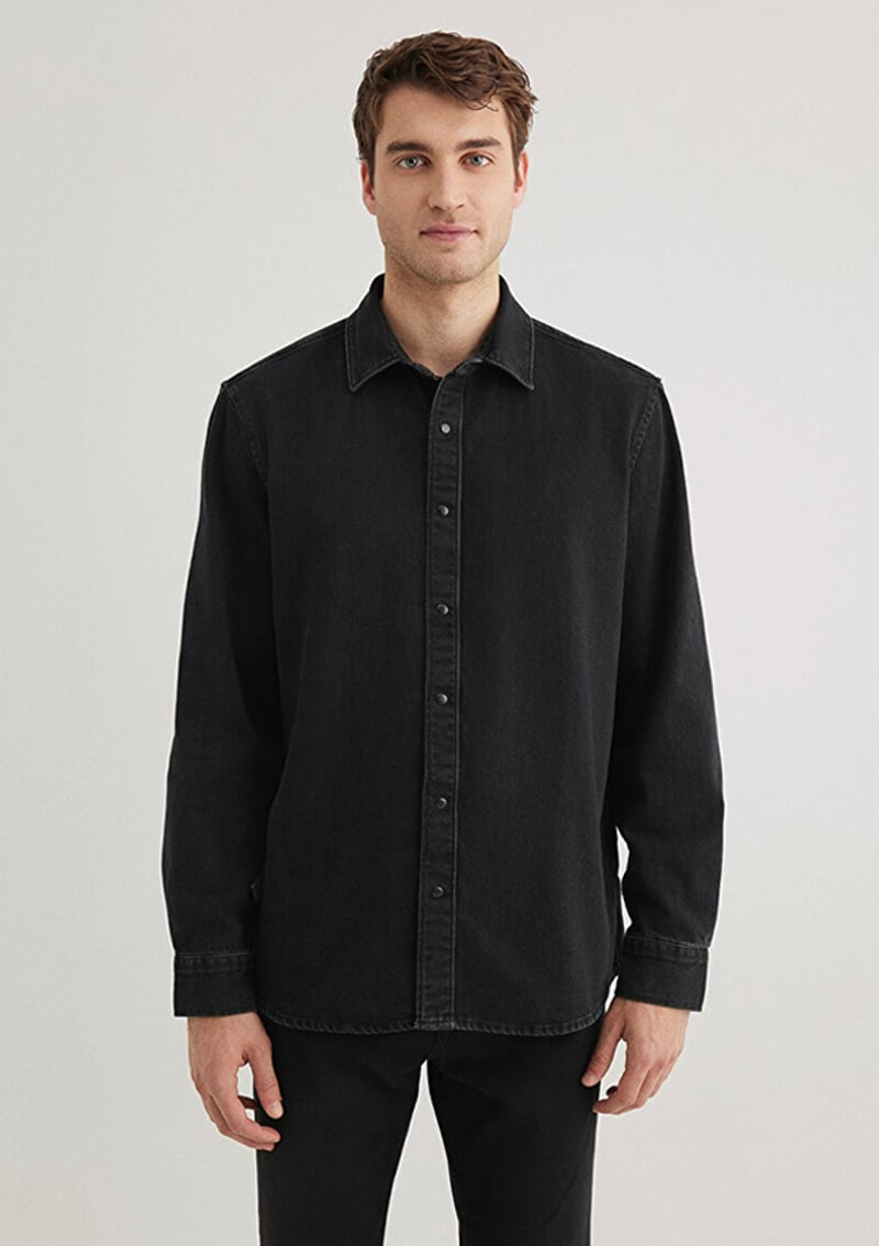 M0211441-900 Erkek Siyah Gömlek