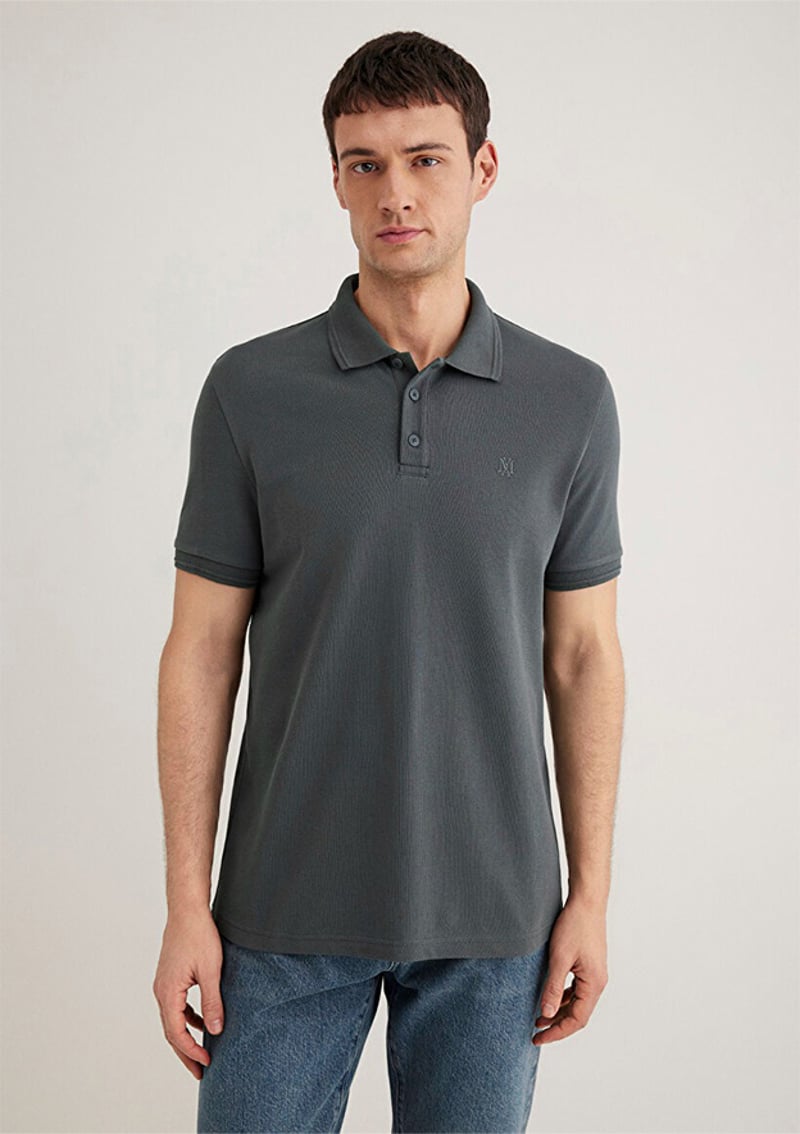 M064946-71598 Erkek Yeşil Polo Yaka T-shirt
