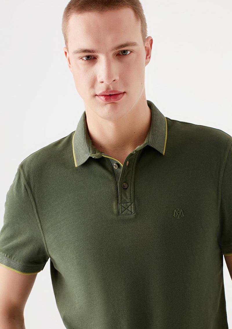 M065920-30721 Erkek Yeşil Polo Yaka T-shirt