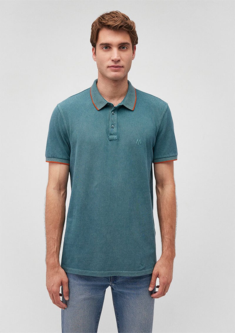 M065920-30708 Erkek Yeşil Polo Yaka T-shirt