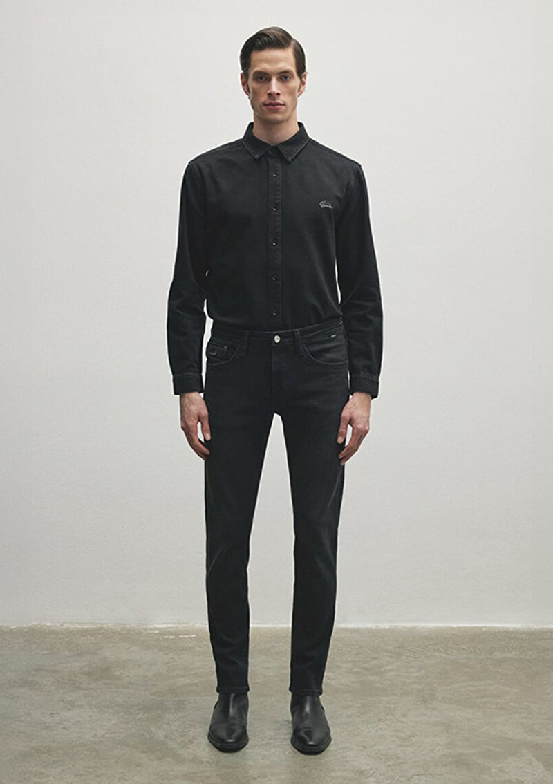 M0042286544 Erkek Siyah Jean Pantolon