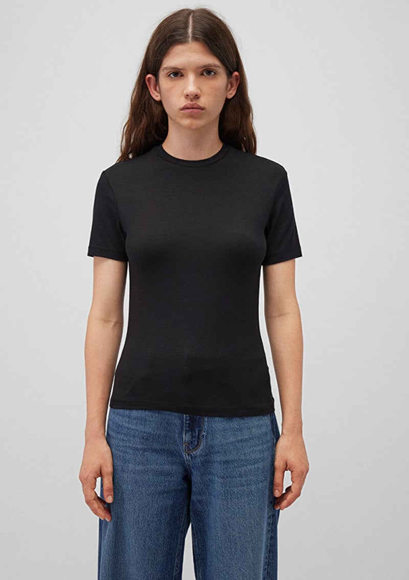 M1600963-900 Kadın Siyah Basic T-shirt