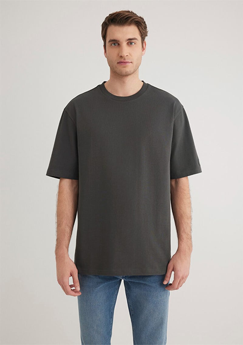 M0611924-70092 Erkek Siyah Kısa Kol T-shirt