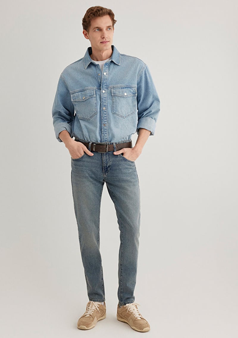 M0042489278 Erkek Mavi Jean Pantolon