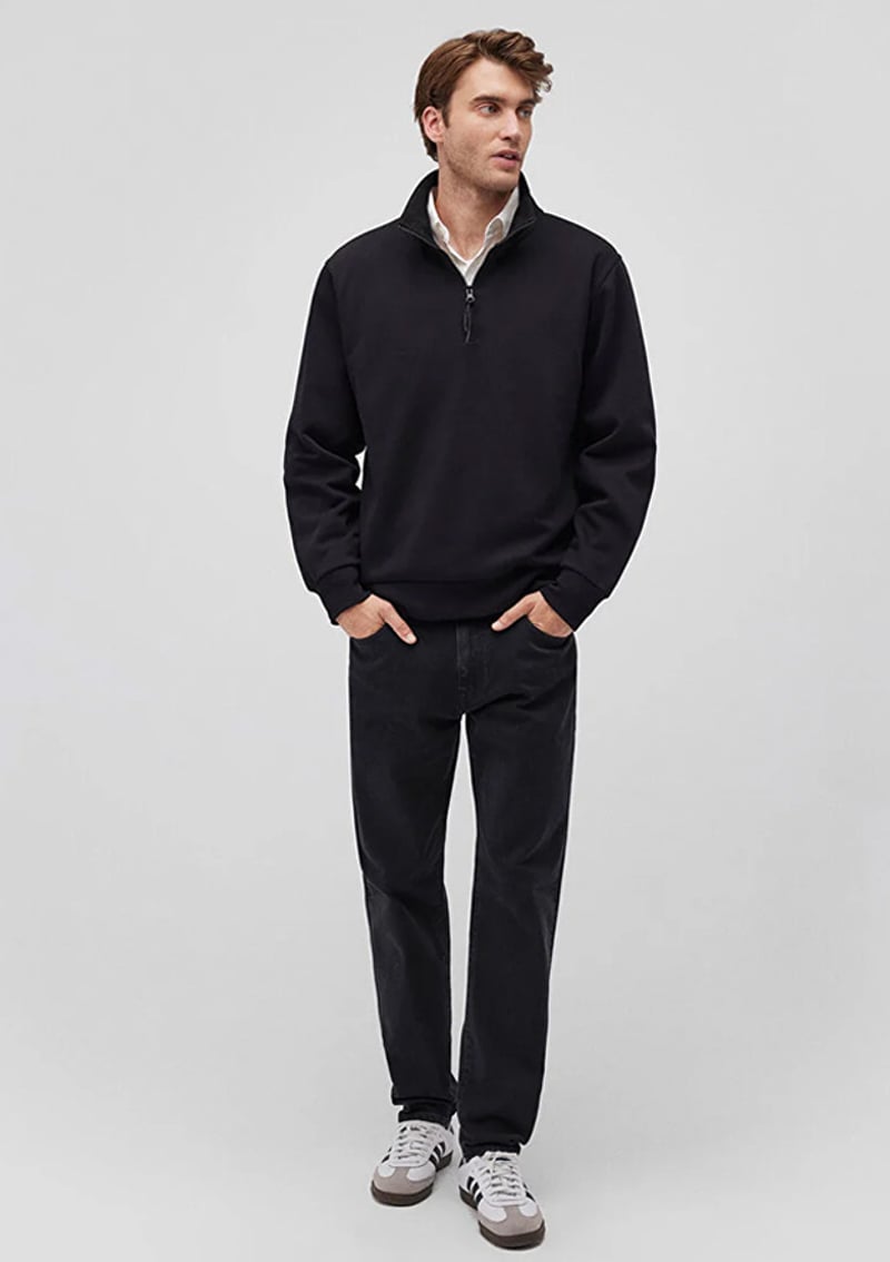 M0S10278-900 Erkek Siyah Sweatshirt