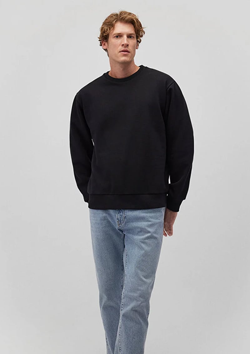 M0S10276-900 Erkek Siyah Sweatshirt
