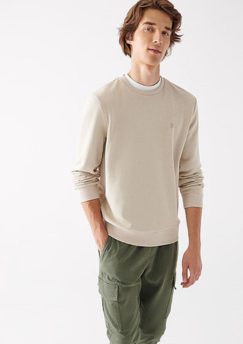 M065751-35111 Erkek Bej Sweatshirt