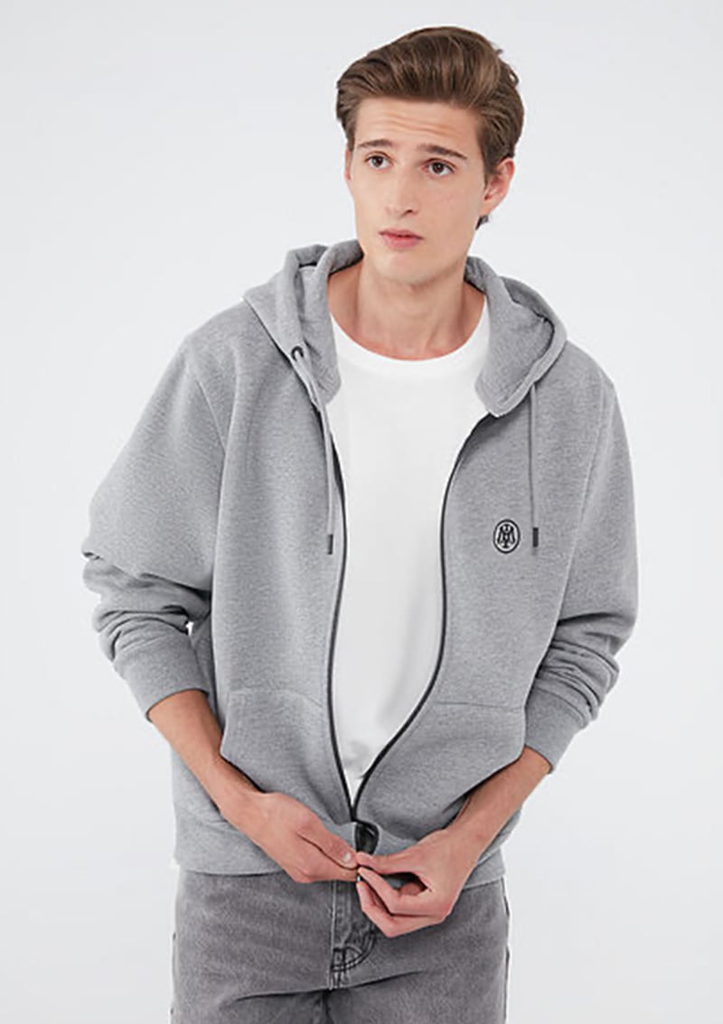 M066979-34686 Erkek Gri Sweatshirt