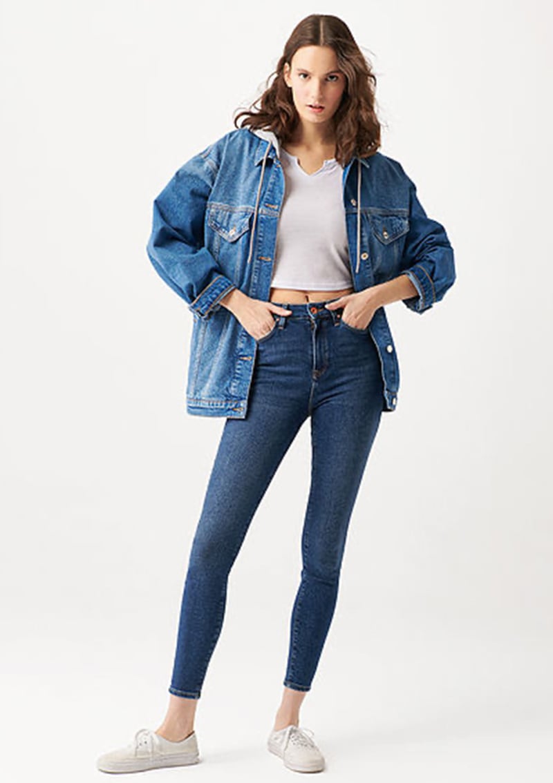 M100980-33687 Kadın Sarı Jean Pantolon