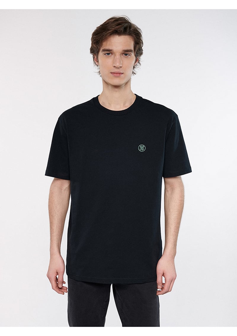 M067074-900 Erkek Siyah Baskılı T-shirt
